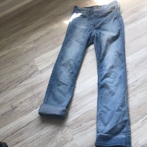 high rise cropped skinny jeans